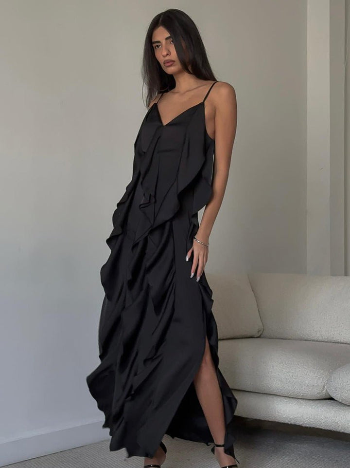 Vestido de Gala Maxi con Volantes