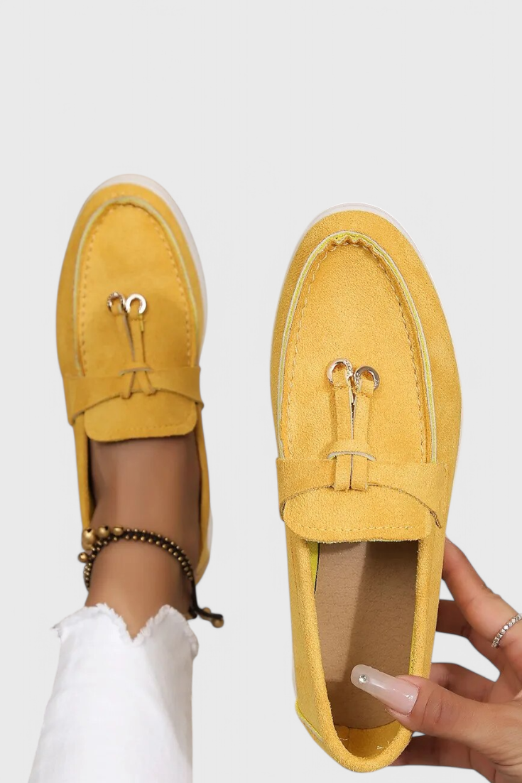 Coralie Mocasines con Acabado Suede