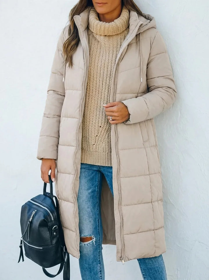 Rae™ - Abrigo acolchado casual con capucha y relleno de plumas