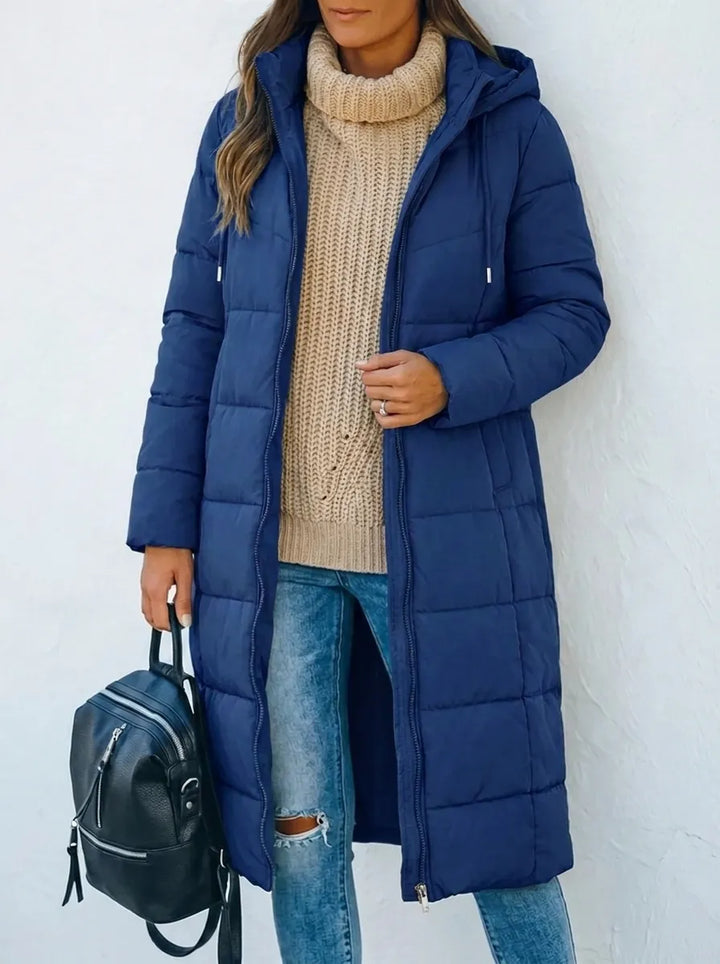 Rae™ - Abrigo acolchado casual con capucha y relleno de plumas