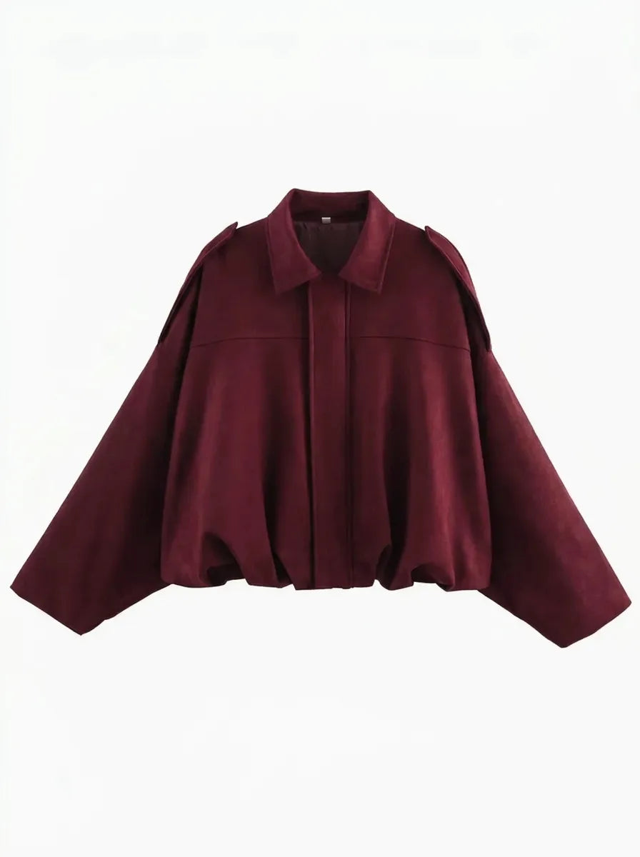 Abrigo oversized de señora con bolsillos prácticos
