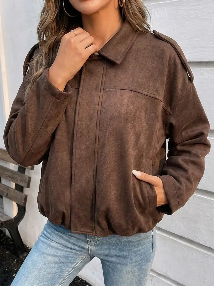 Abrigo oversized de señora con bolsillos prácticos