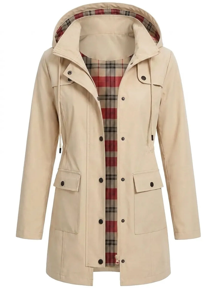 Francesca | Parka para mujer con capucha, botones y bolsillos