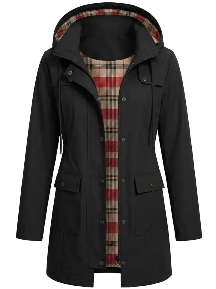 Francesca | Parka para mujer con capucha, botones y bolsillos