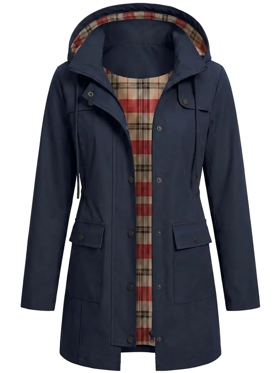 Francesca | Parka para mujer con capucha, botones y bolsillos