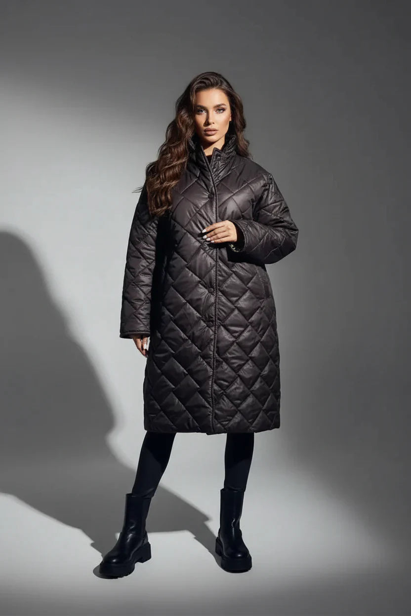 ABRIGO ACOLCHADO PREMIUM CON FORRO ESTAMPADO DE LEOPARDO