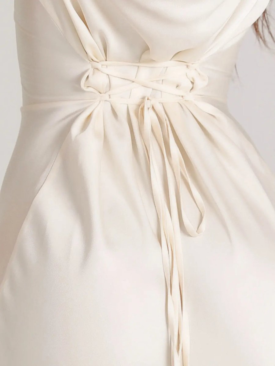 Vestido Maxilargo de Manga Larga Elegante