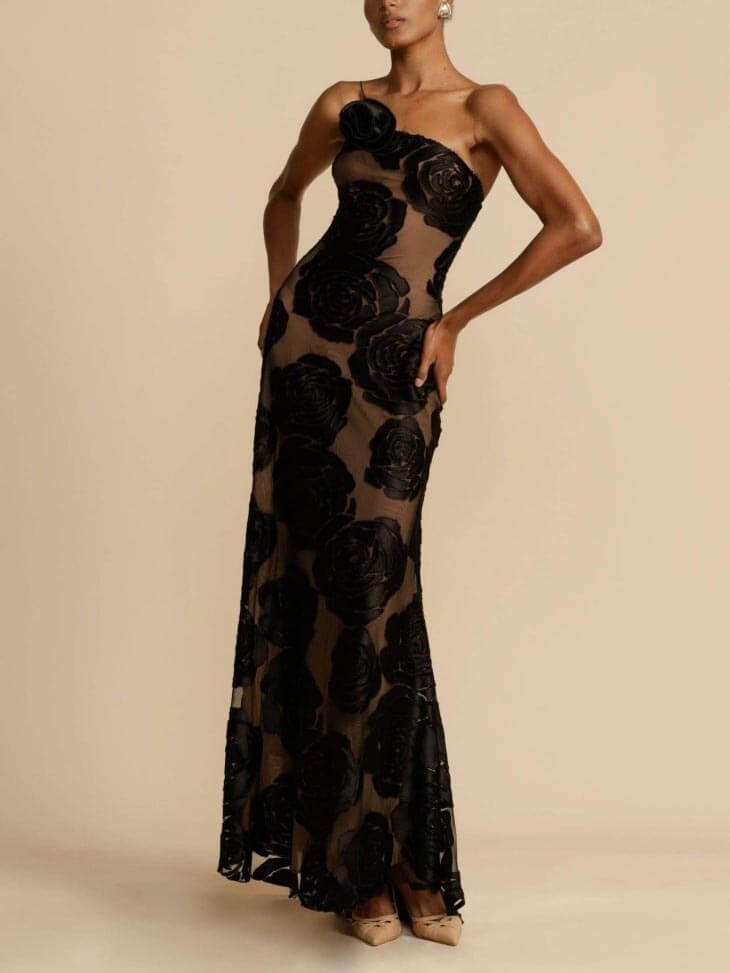 Vestido largo de mujer para invitada de boda