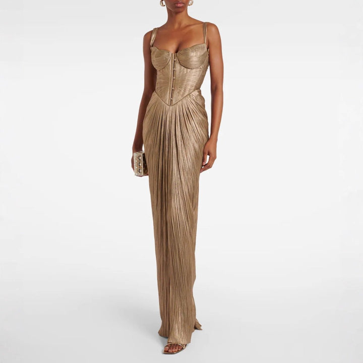 Maxi vestido de noche largo elegante para gala