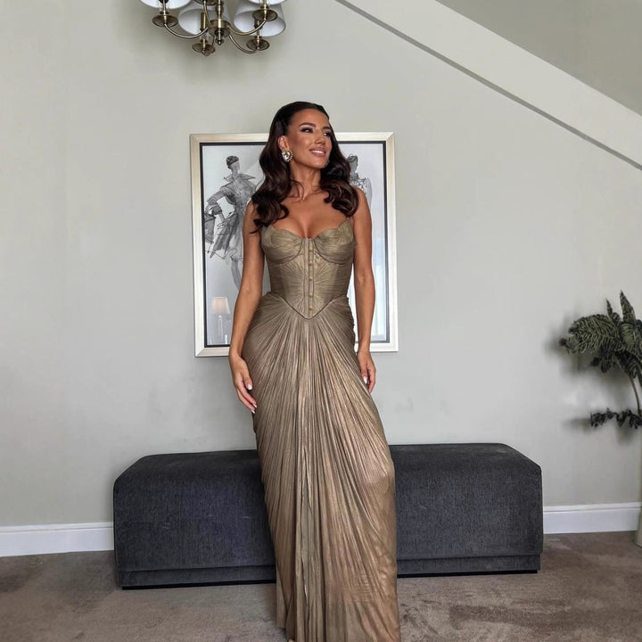 Maxi vestido de noche largo elegante para gala