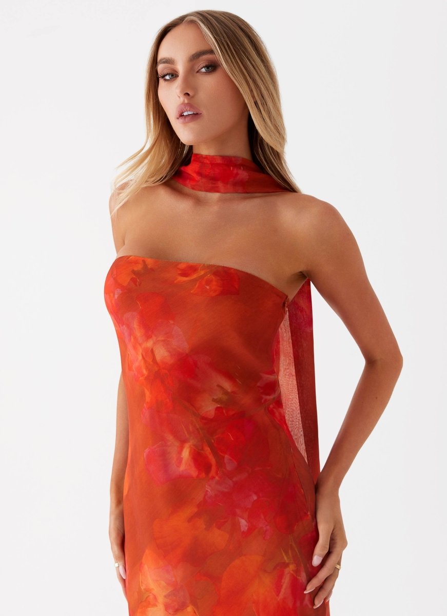 Maxi vestido con estampado floral de verano