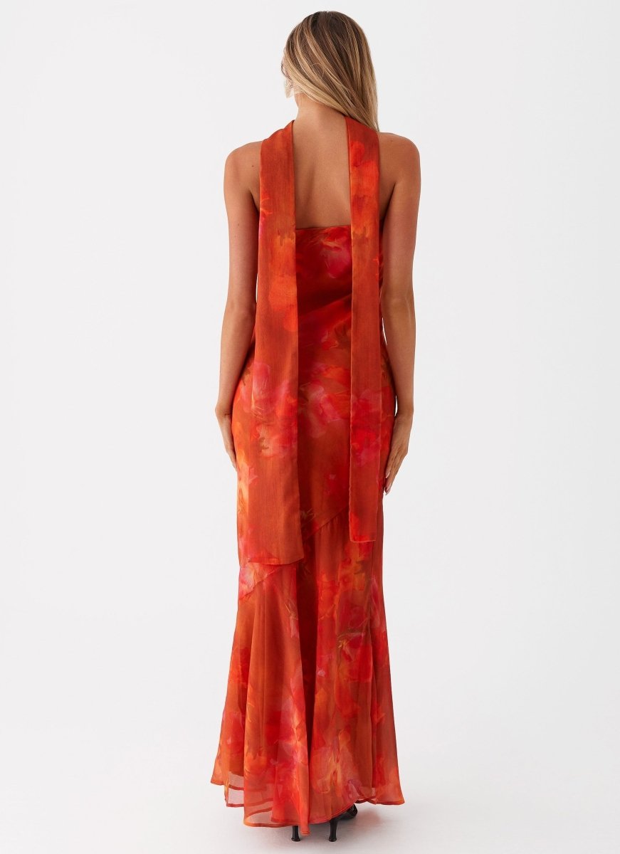 Maxi vestido con estampado floral de verano