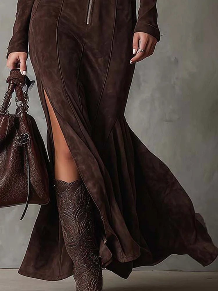 Maxi vestido festivo con cinturón