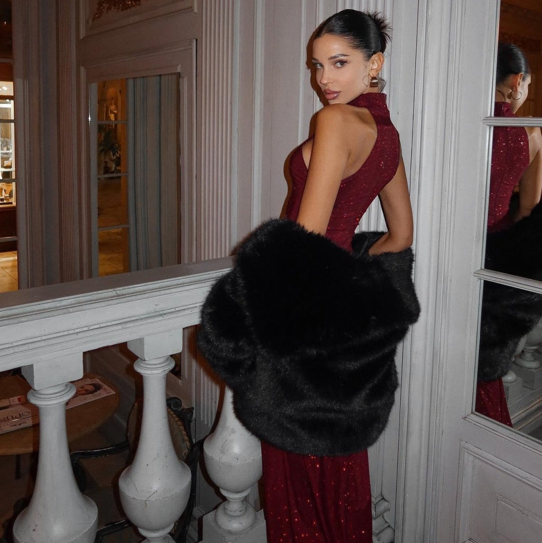 Maxivestido Festivo con Lentejuelas