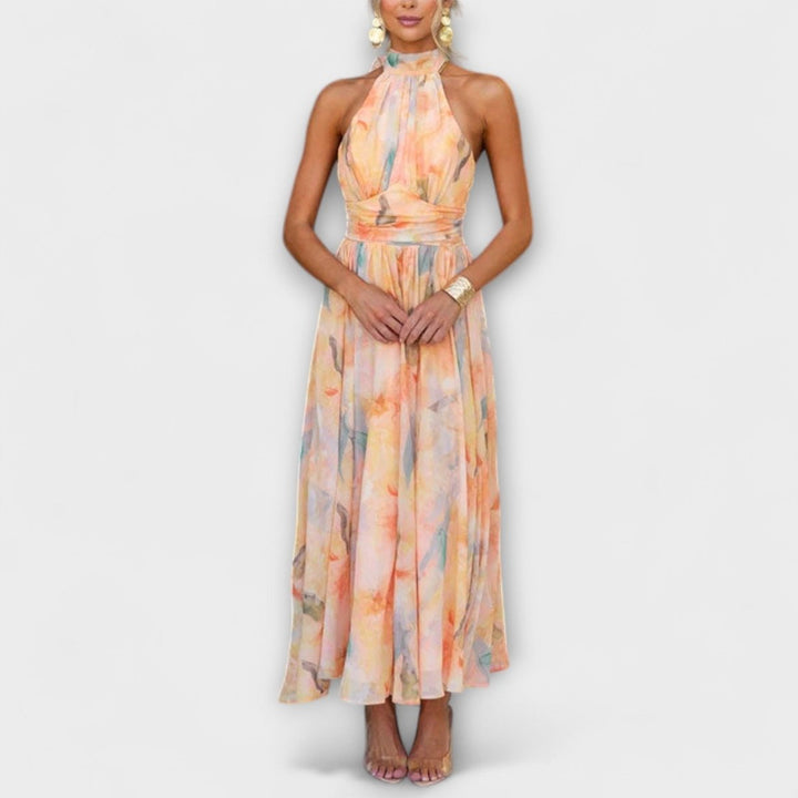 Maxivestido de Manga Larga Elegante