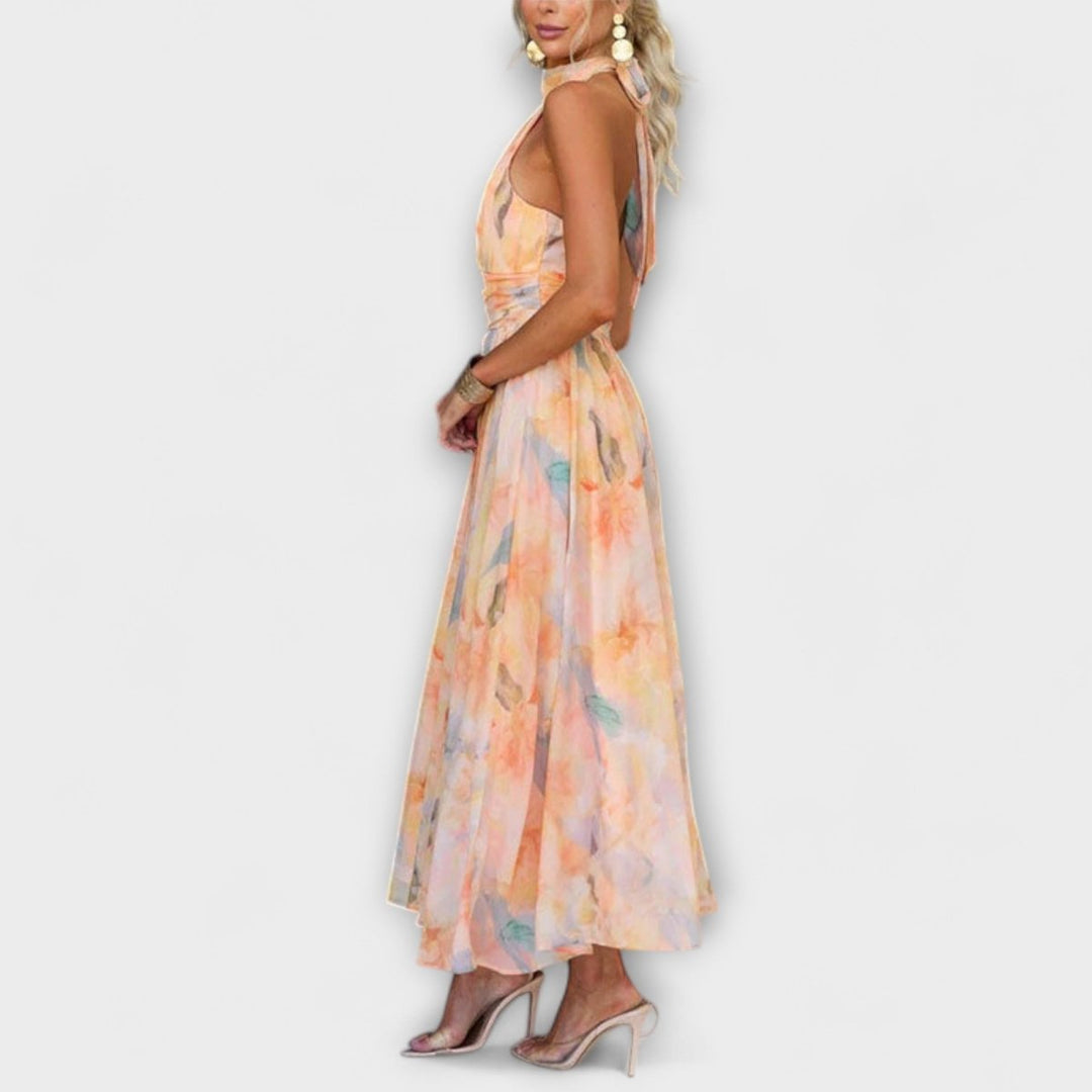 Maxivestido de Manga Larga Elegante