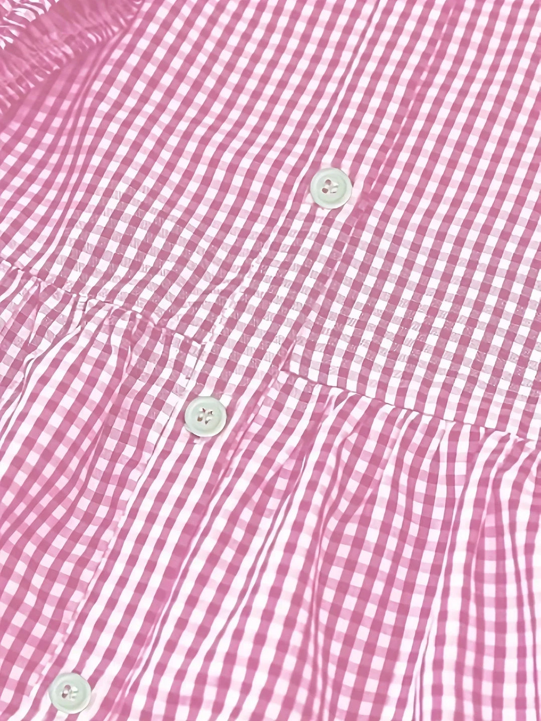 Vestido mini de cuadros para mujeres, con mangas 3/4 y cuello abotonado
