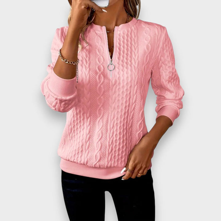 Eugénia - Elegante chaqueta de mujer con cremallera