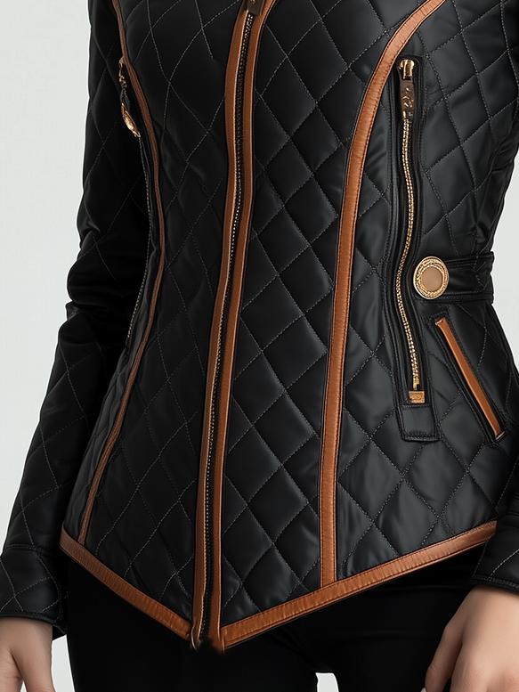 Lily™ – Abrigo acolchado con patrón de diamantes