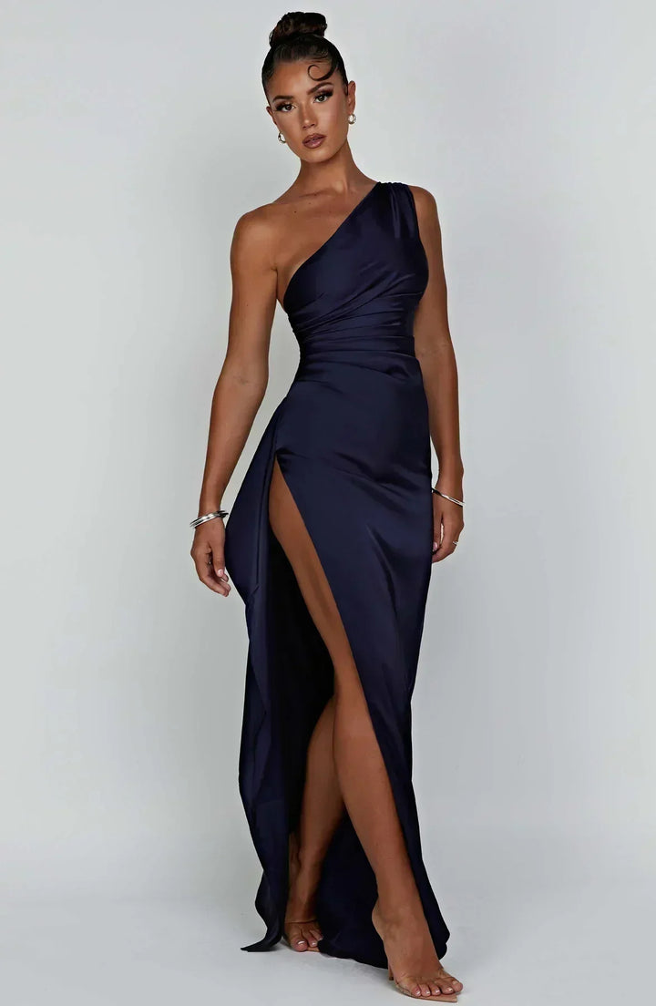 Vestido Maxi asimétrico para mujeres con elegante abertura