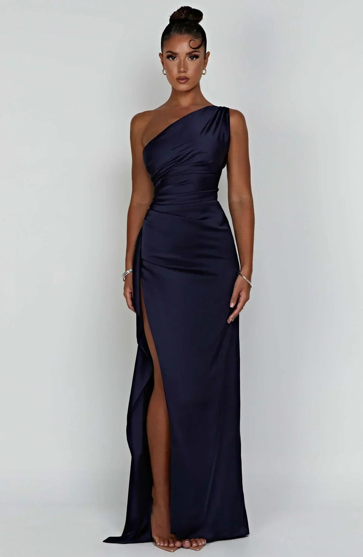 Vestido Maxi asimétrico para mujeres con elegante abertura