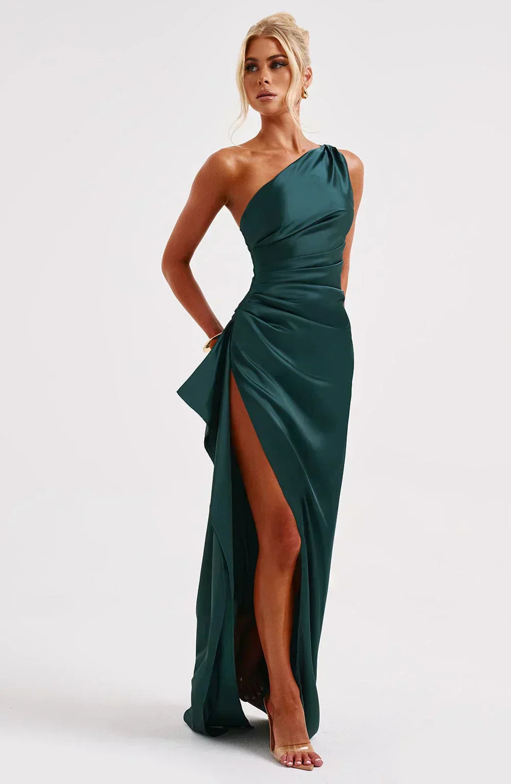 Vestido Maxi asimétrico para mujeres con elegante abertura