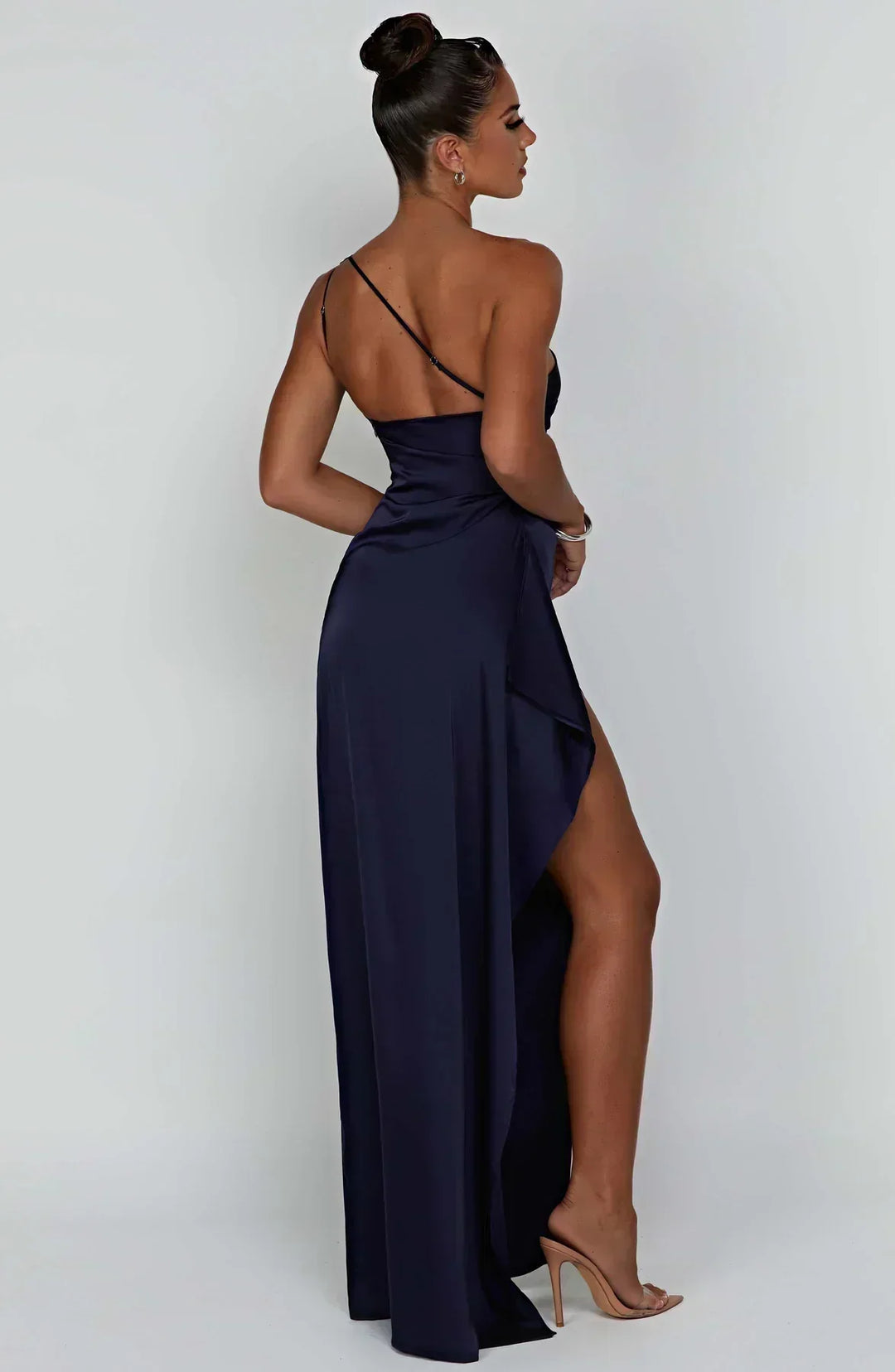 Vestido Maxi asimétrico para mujeres con elegante abertura