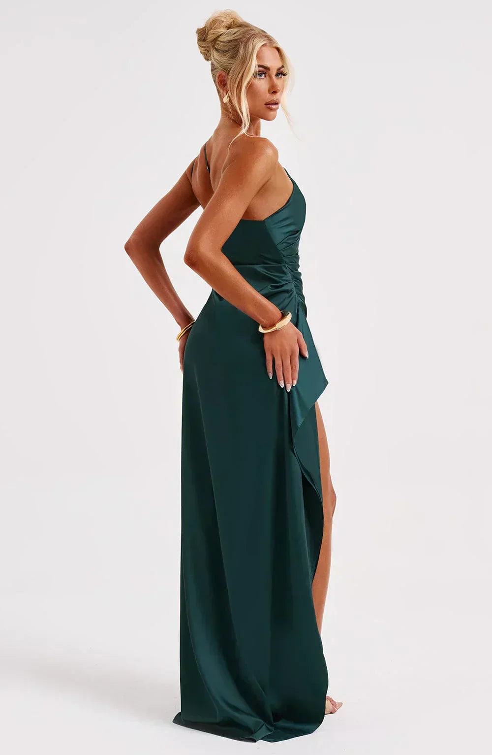 Vestido Maxi asimétrico para mujeres con elegante abertura