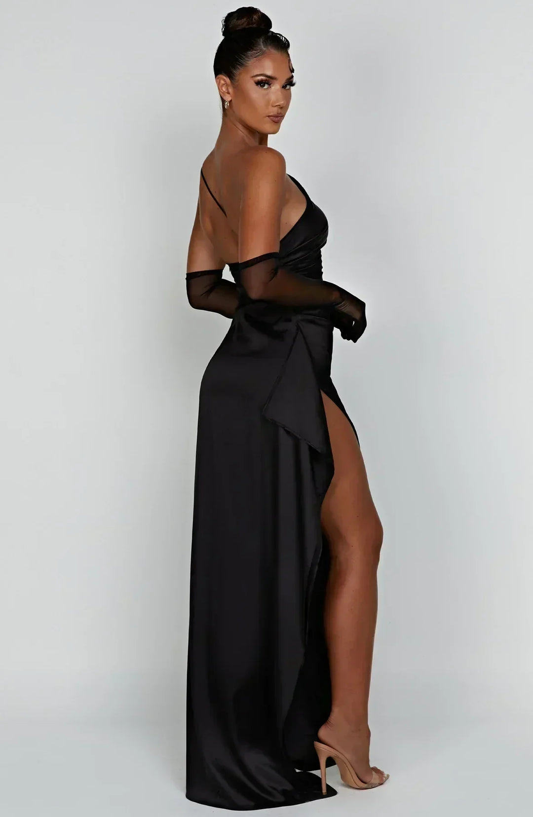 Vestido Maxi asimétrico para mujeres con elegante abertura