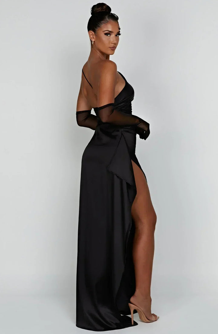 Vestido Maxi asimétrico para mujeres con elegante abertura