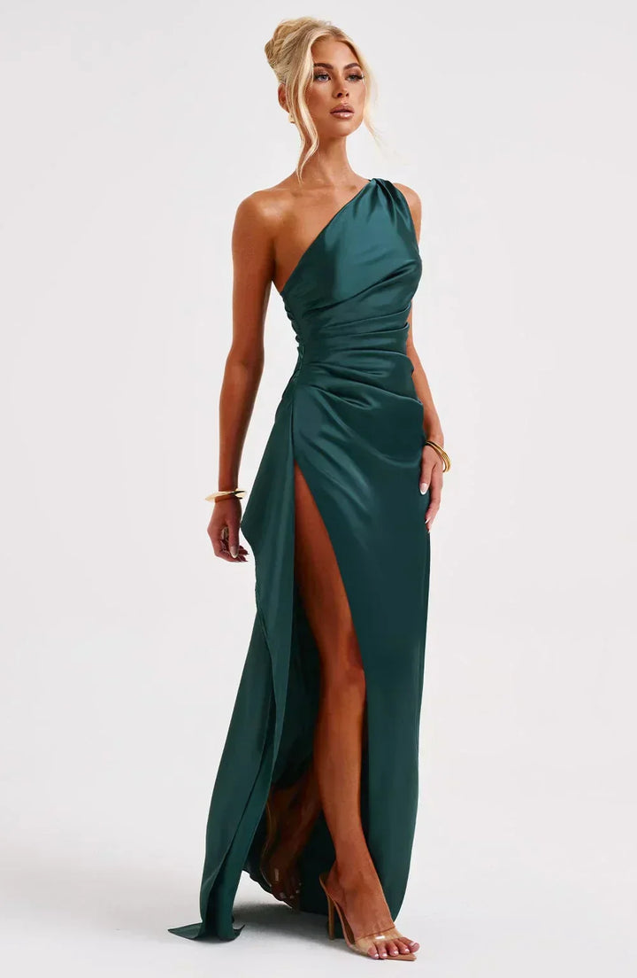 Vestido Maxi asimétrico para mujeres con elegante abertura