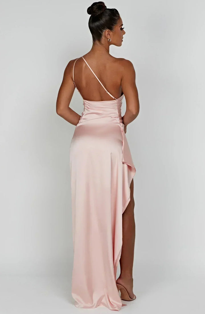 Vestido Maxi asimétrico para mujeres con elegante abertura
