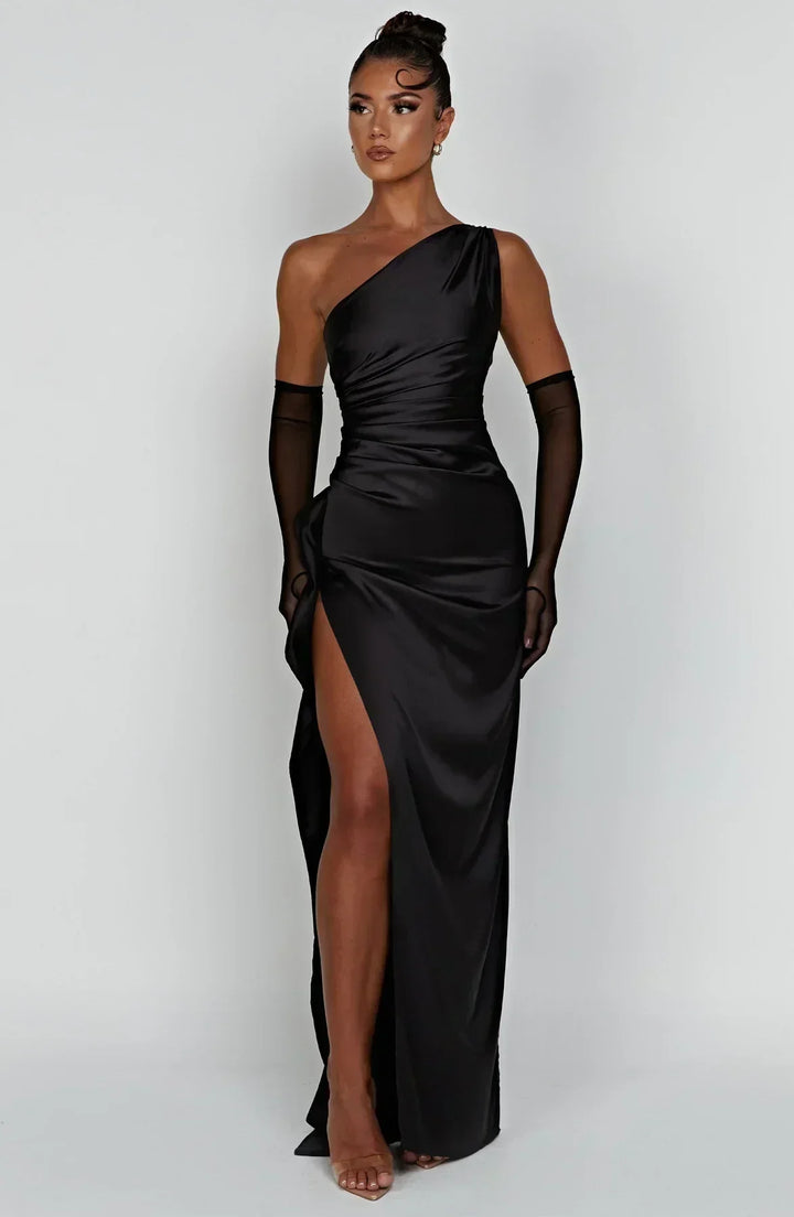 Vestido Maxi asimétrico para mujeres con elegante abertura