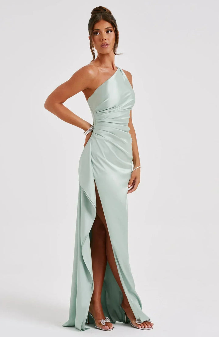 Vestido Maxi asimétrico para mujeres con elegante abertura