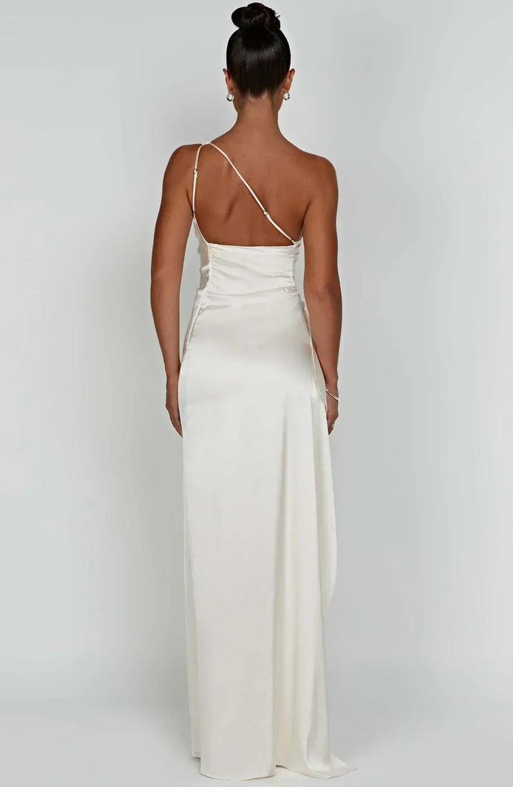 Vestido Maxi asimétrico para mujeres con elegante abertura