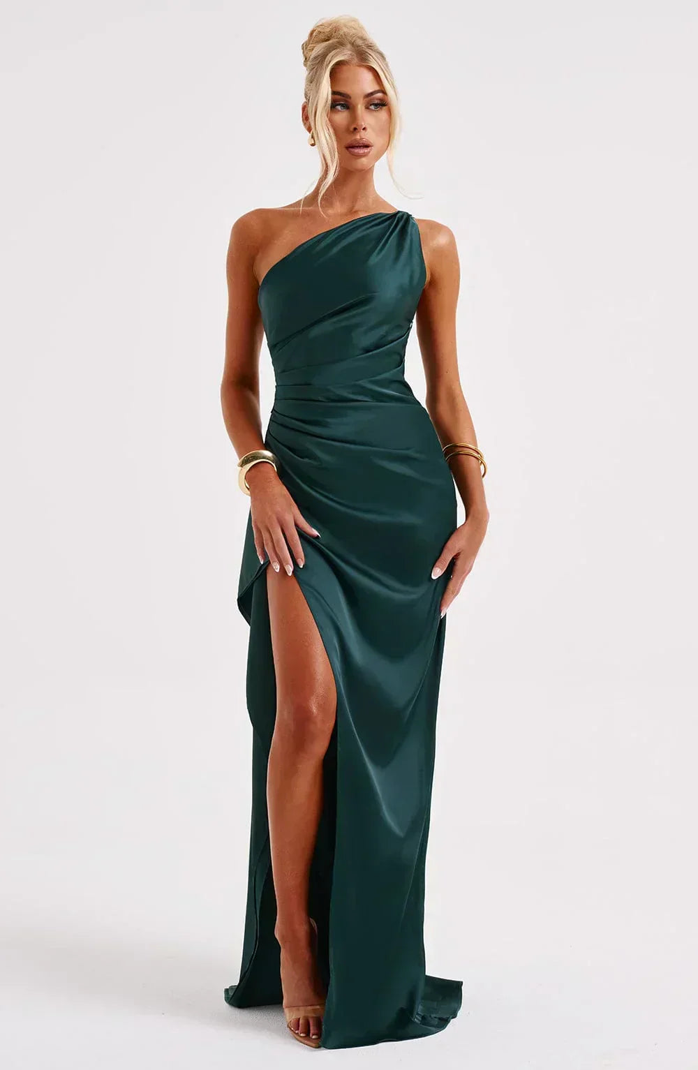 Vestido Maxi asimétrico para mujeres con elegante abertura
