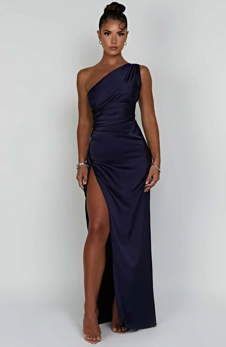 Vestido Maxi asimétrico para mujeres con elegante abertura