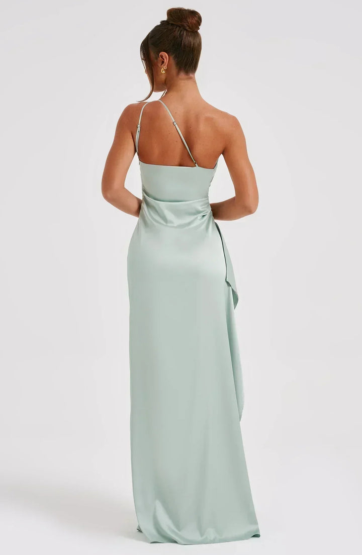 Vestido Maxi asimétrico para mujeres con elegante abertura