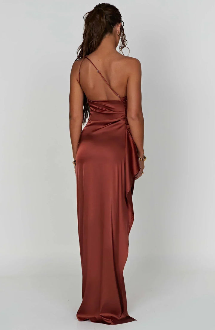 Vestido Maxi asimétrico para mujeres con elegante abertura