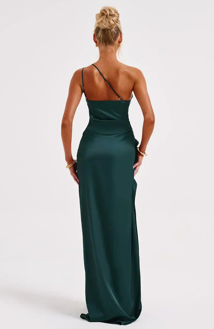 Vestido Maxi asimétrico para mujeres con elegante abertura