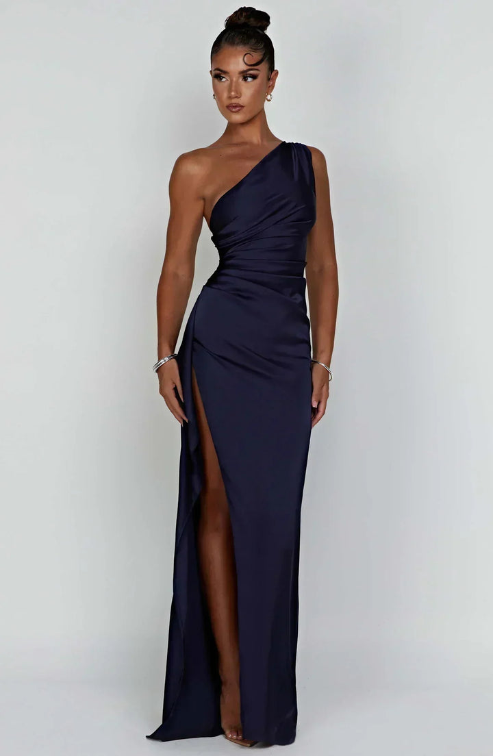 Vestido Maxi asimétrico para mujeres con elegante abertura