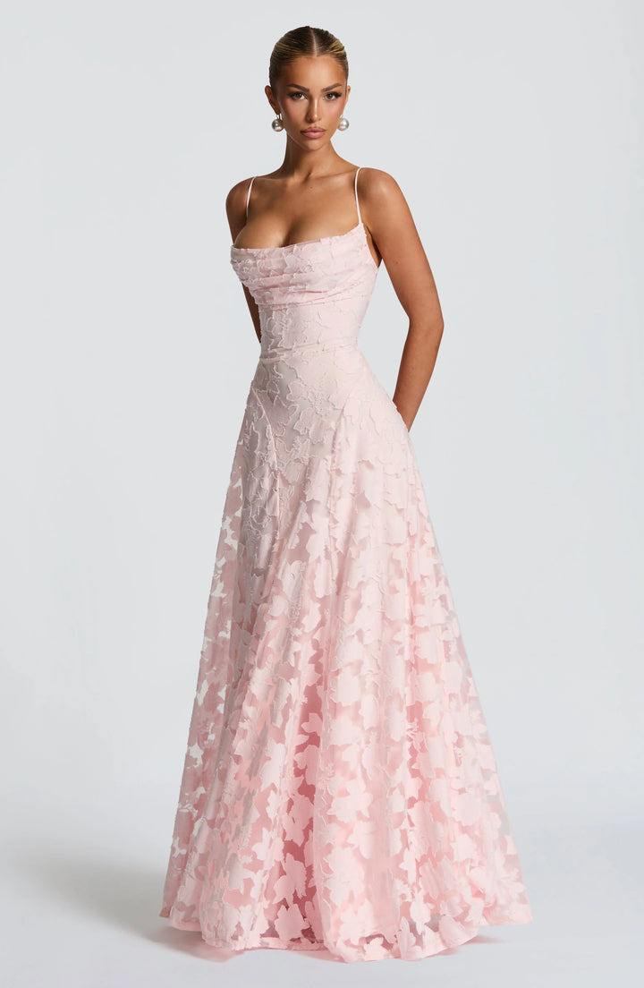 Carmen | Vestido largo floral con tirantes finos