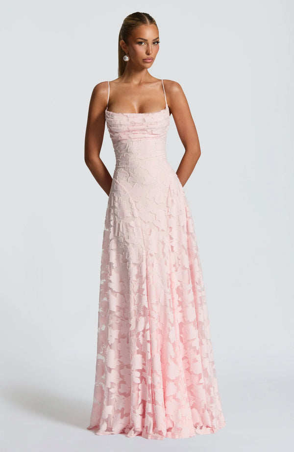 Carmen | Vestido largo floral con tirantes finos