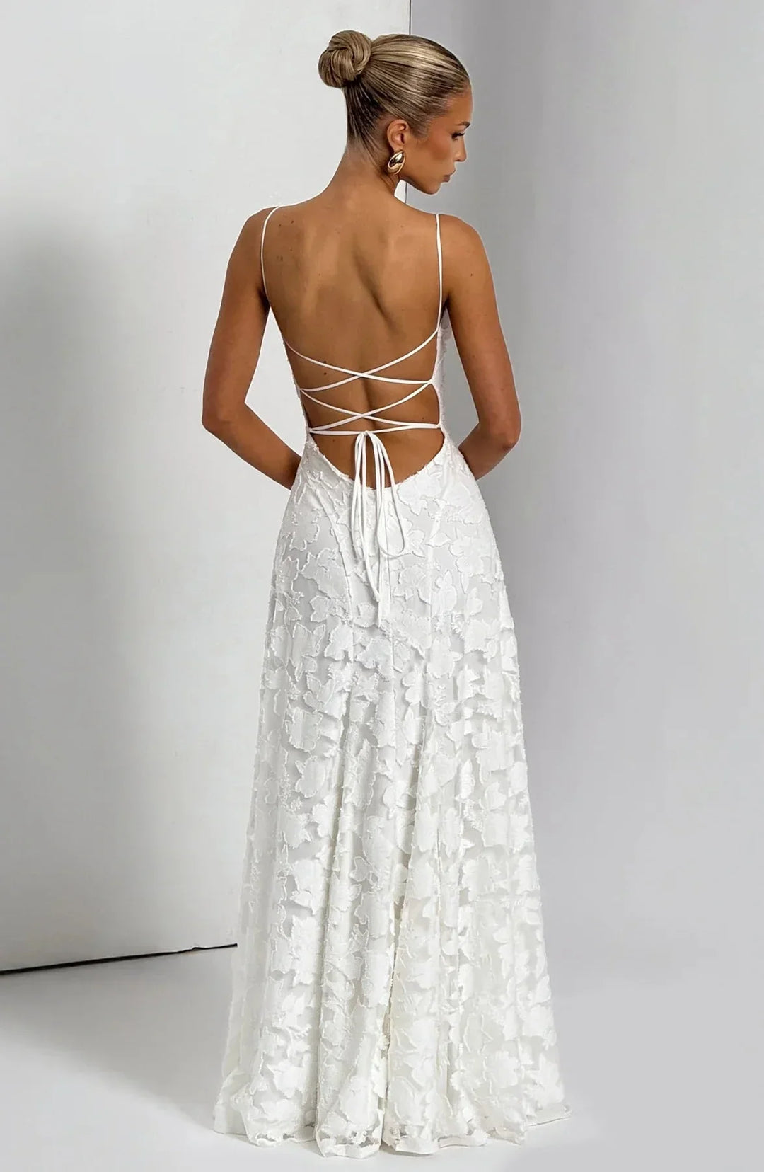 Vestido maxi floral sin mangas para mujeres