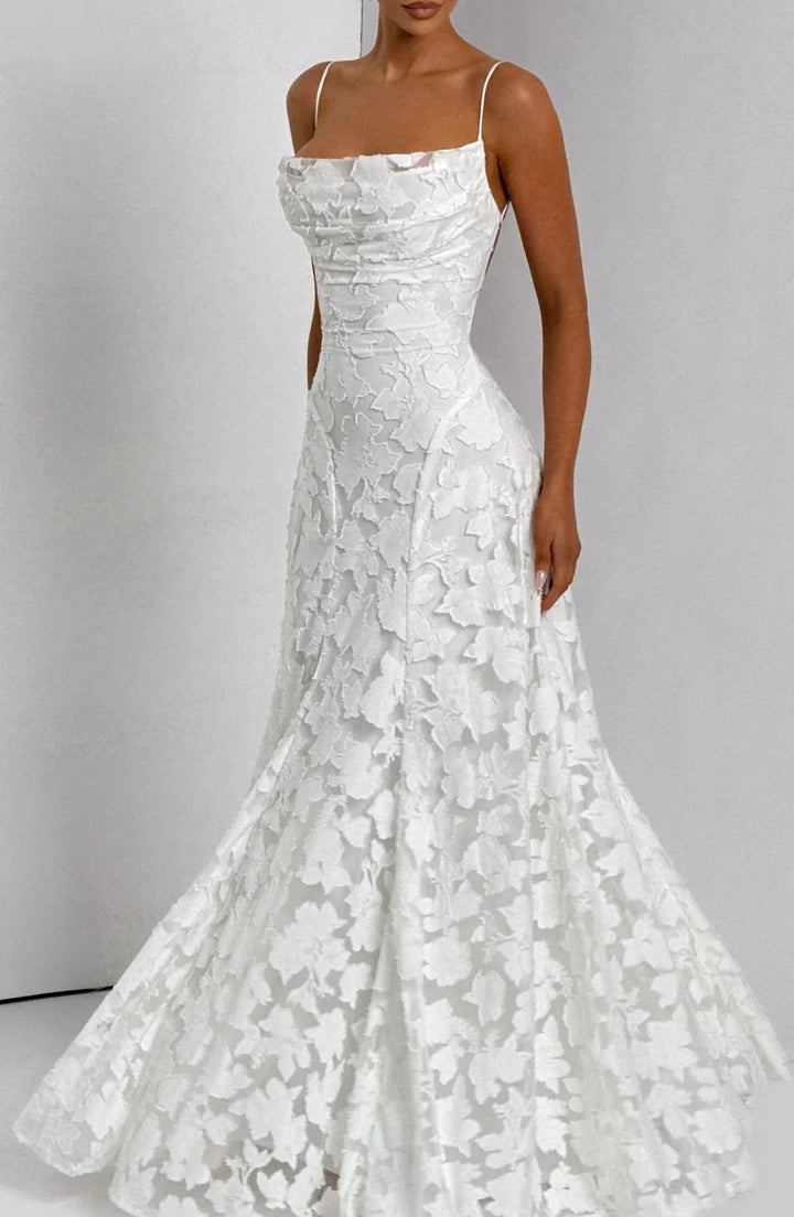 Vestido maxi floral sin mangas para mujeres