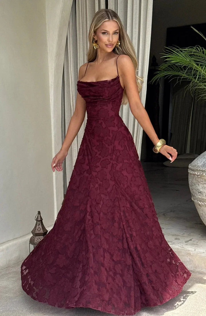 Vestido maxi floral sin mangas para mujeres