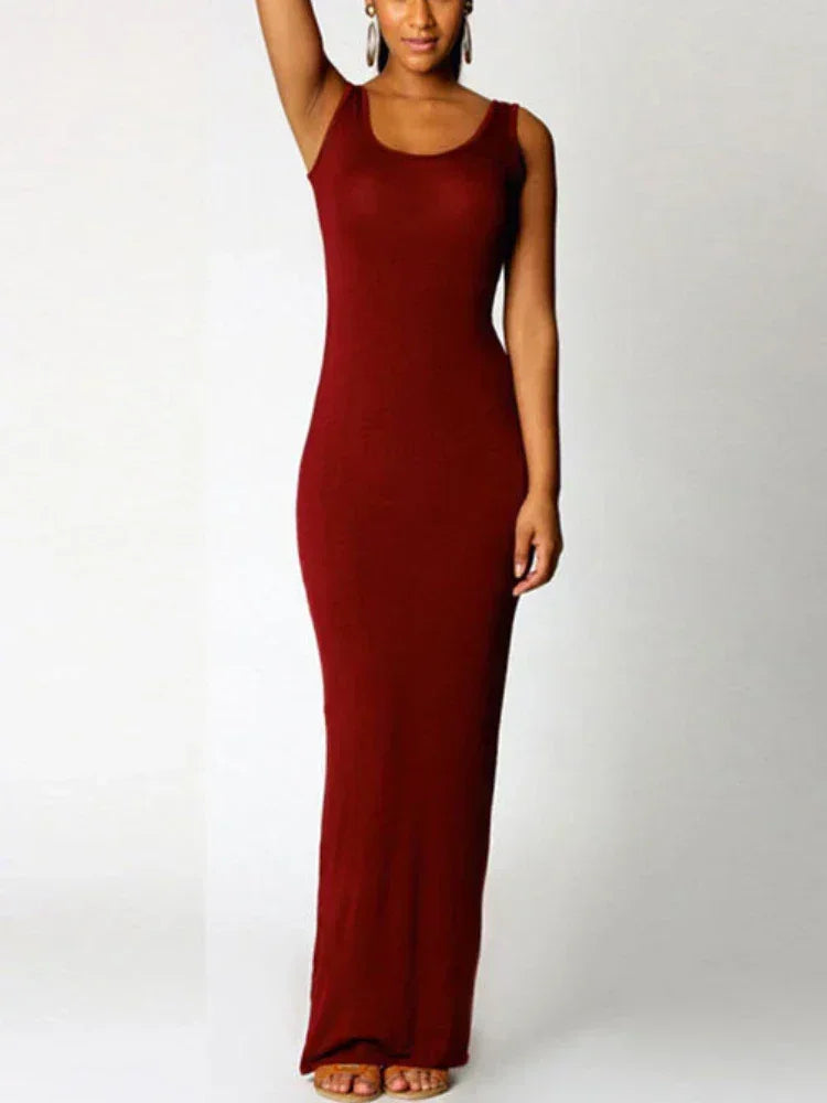 Vestido maxi mujer tirantes anchos