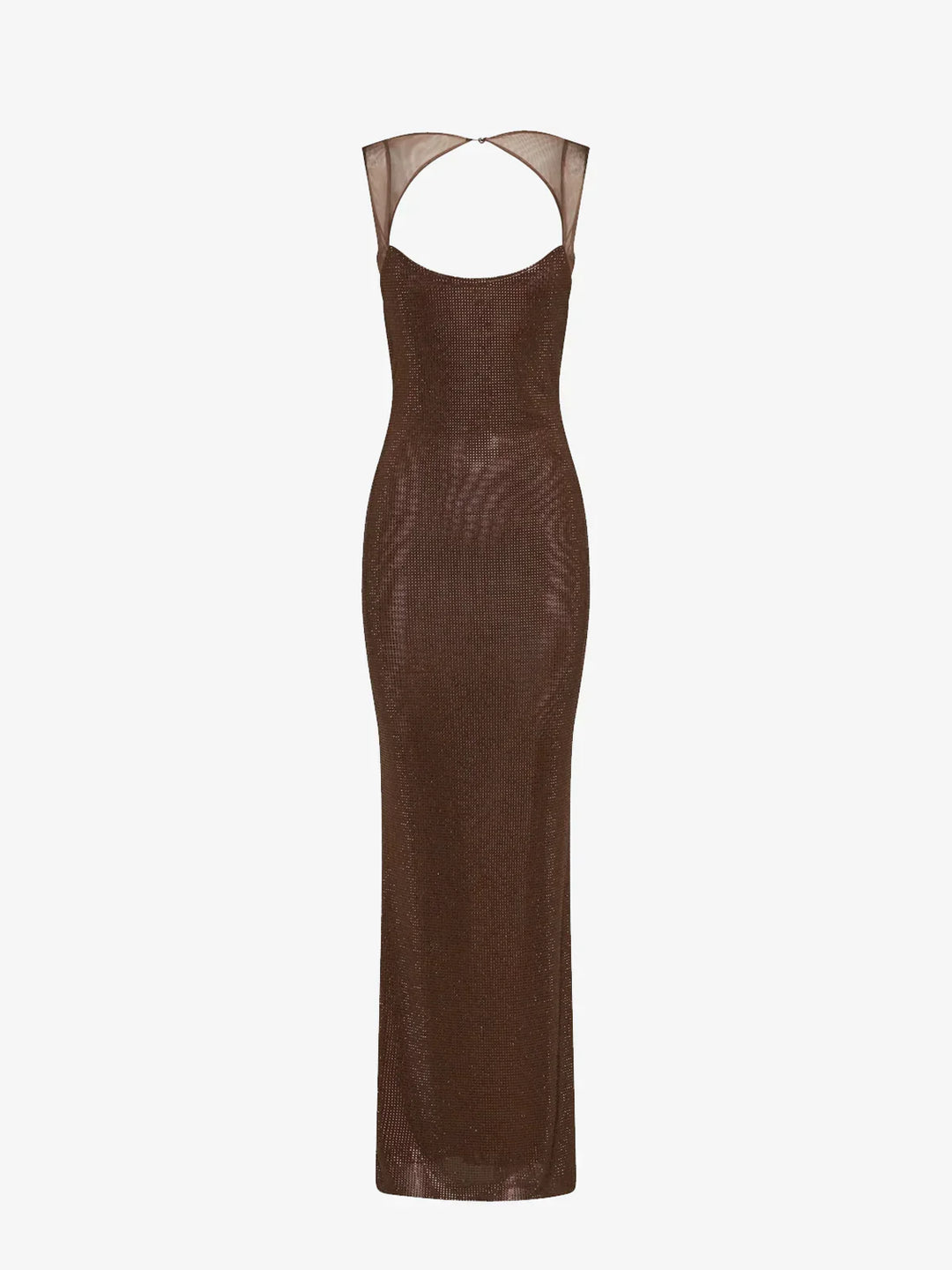 Vestido maxi de lentejuelas sin espalda para mujeres