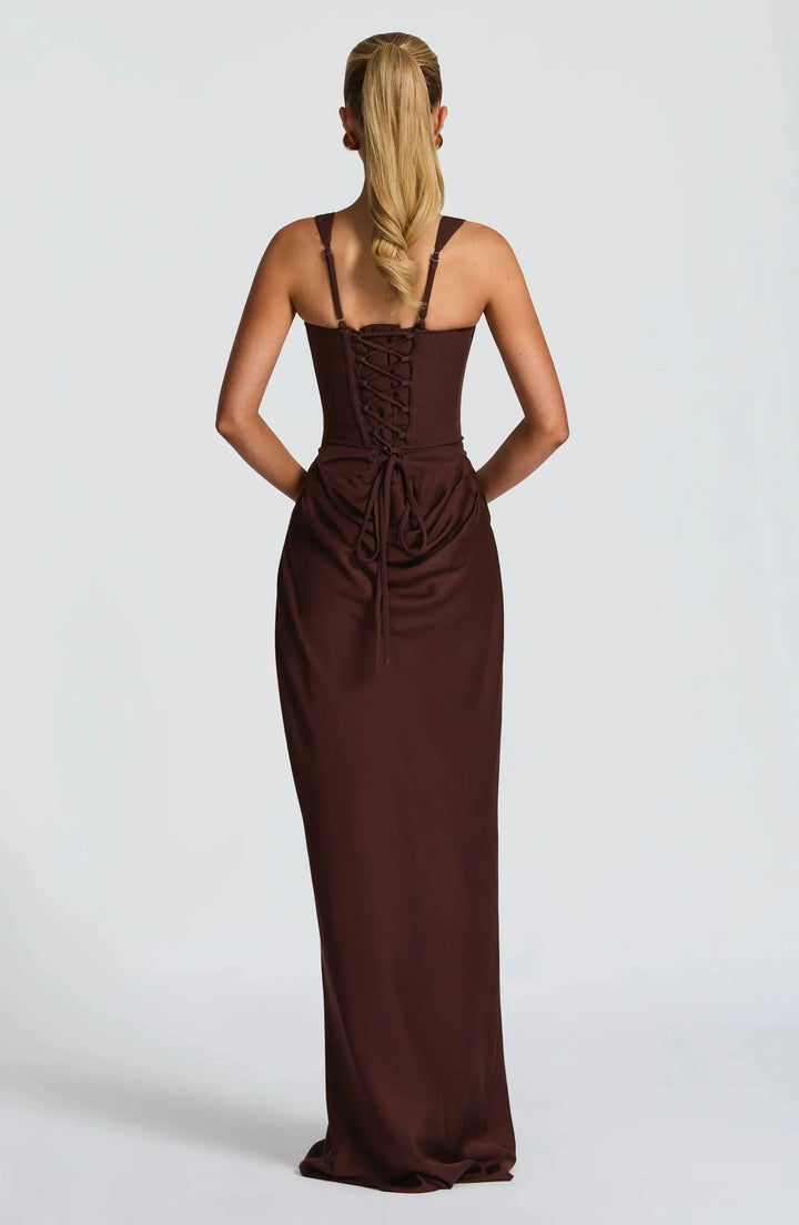 Noa | Vestido largo ajustado con espalda descubierta