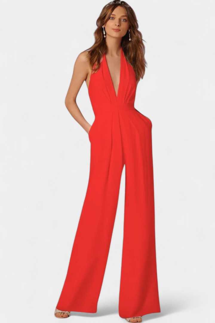 Lila Mono de Pierna Ancha con Elegancia Ligera